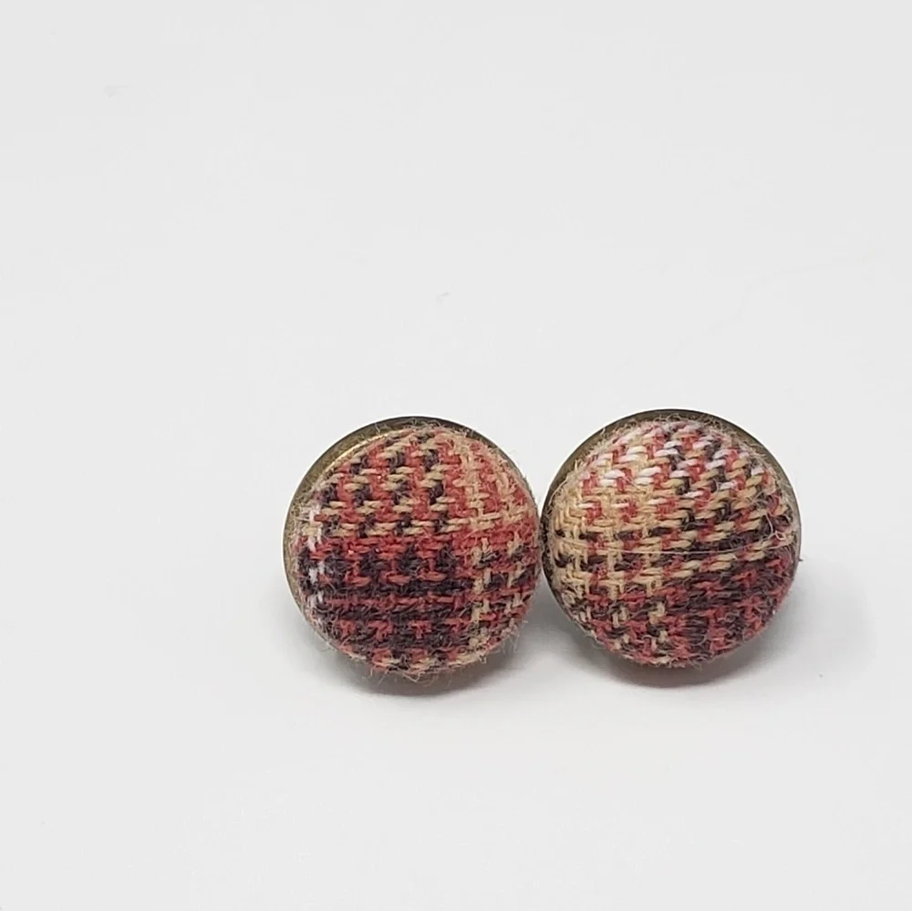 New Handmade | Upcycled Button Stud Earrings